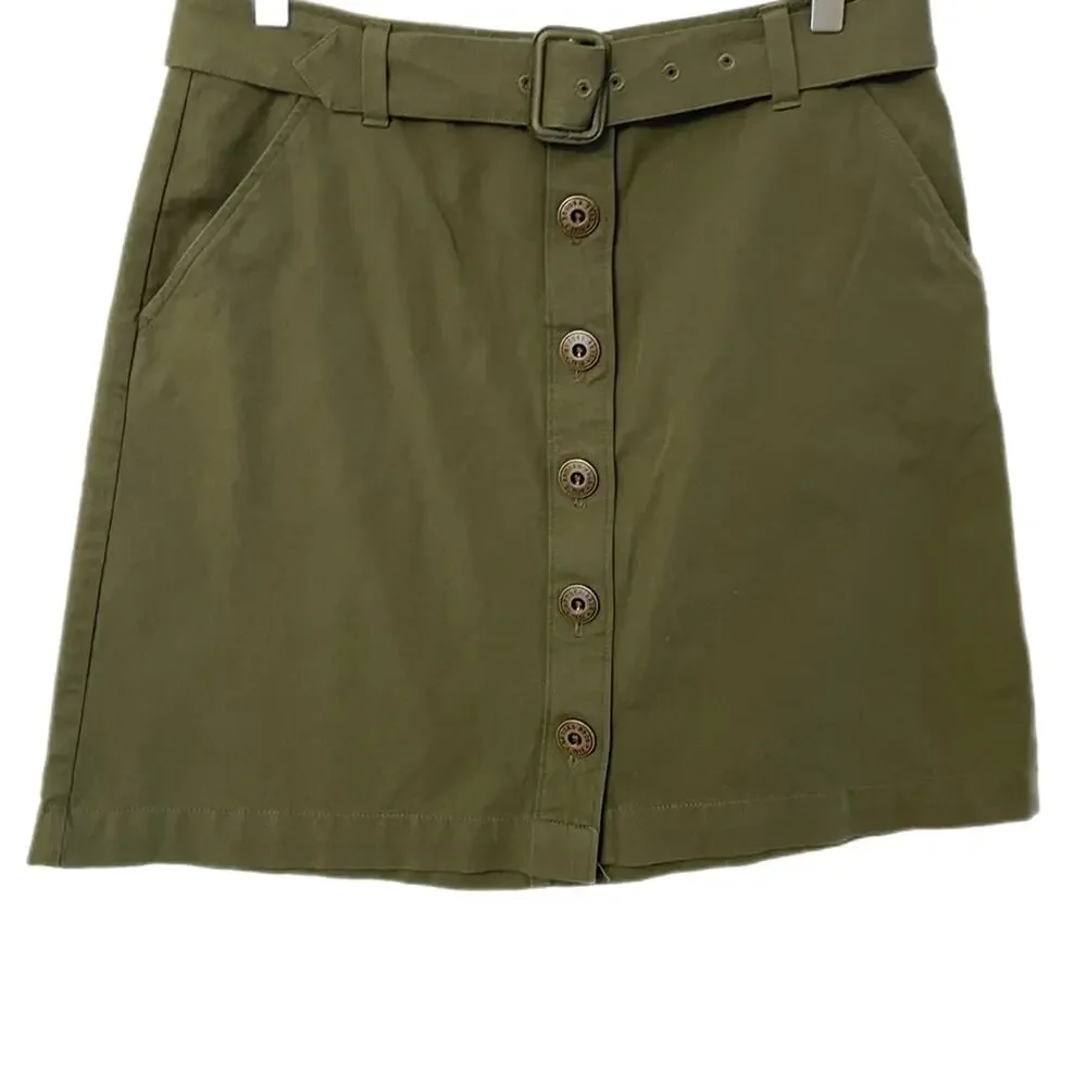 Brooks Brothers Red Fleece Khaki A line Skirt Sz 8